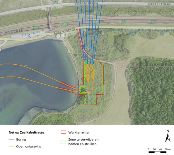 Locatie aanleg werkterrein Veerse Meer